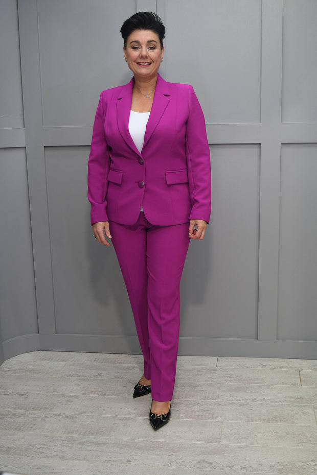 Avalon Magenta Blazer Jacket With Buttons - Dolores 301