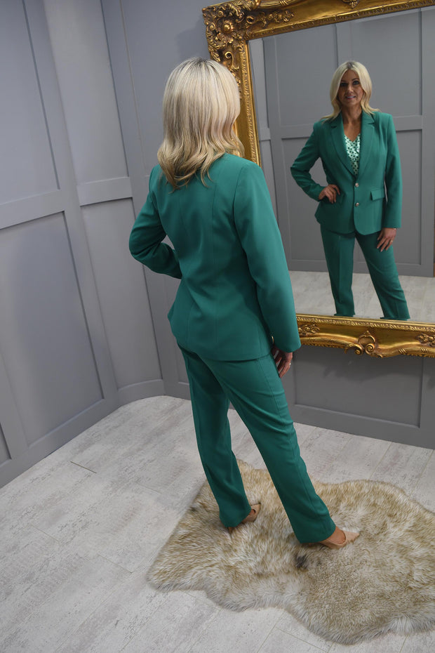 Via Veneto Emerald Green Suit Blazer - 602 Dolores