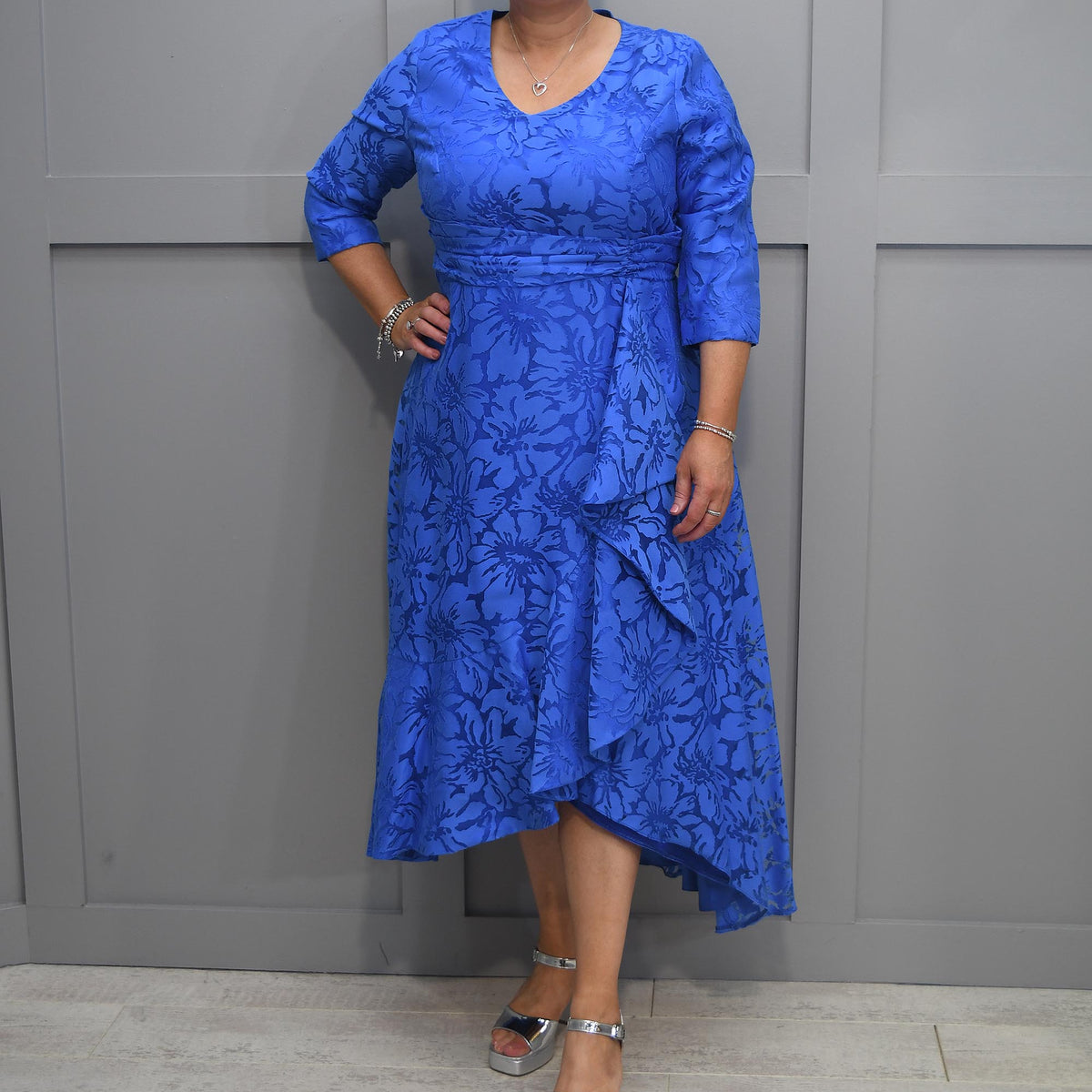 Cassandra Dress Blue Floral