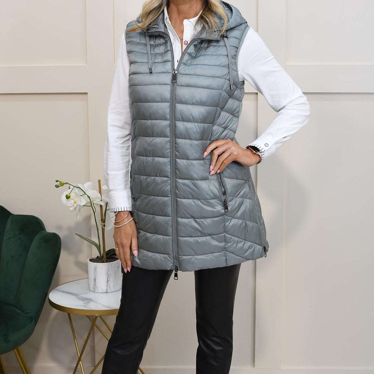 Barbara Lebek  Quilted Gilet Sky Blue 50740062-727 main image 1