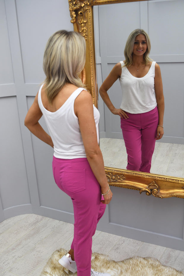 Robell Bella Magenta Pink 7/8 Trousers - 51568 5499 143