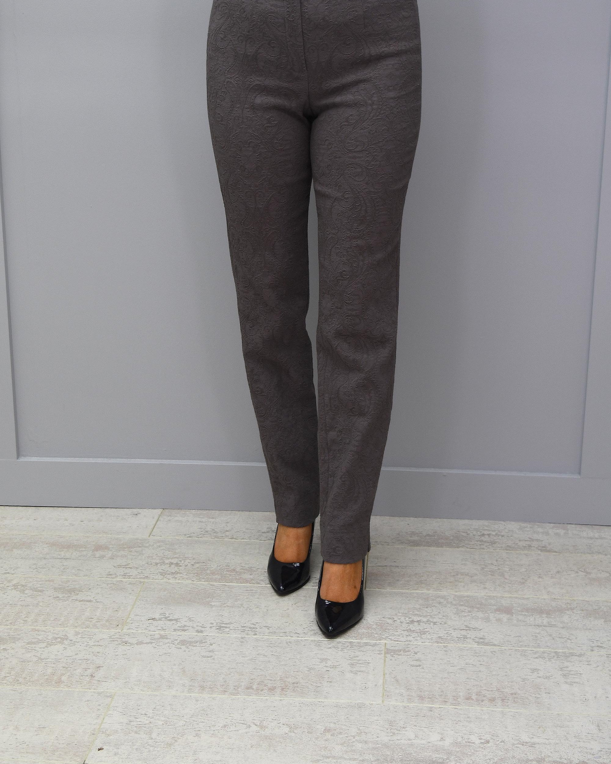 Robell Marie Mink Brown Jacquard Trousers - 51412 54145 38
