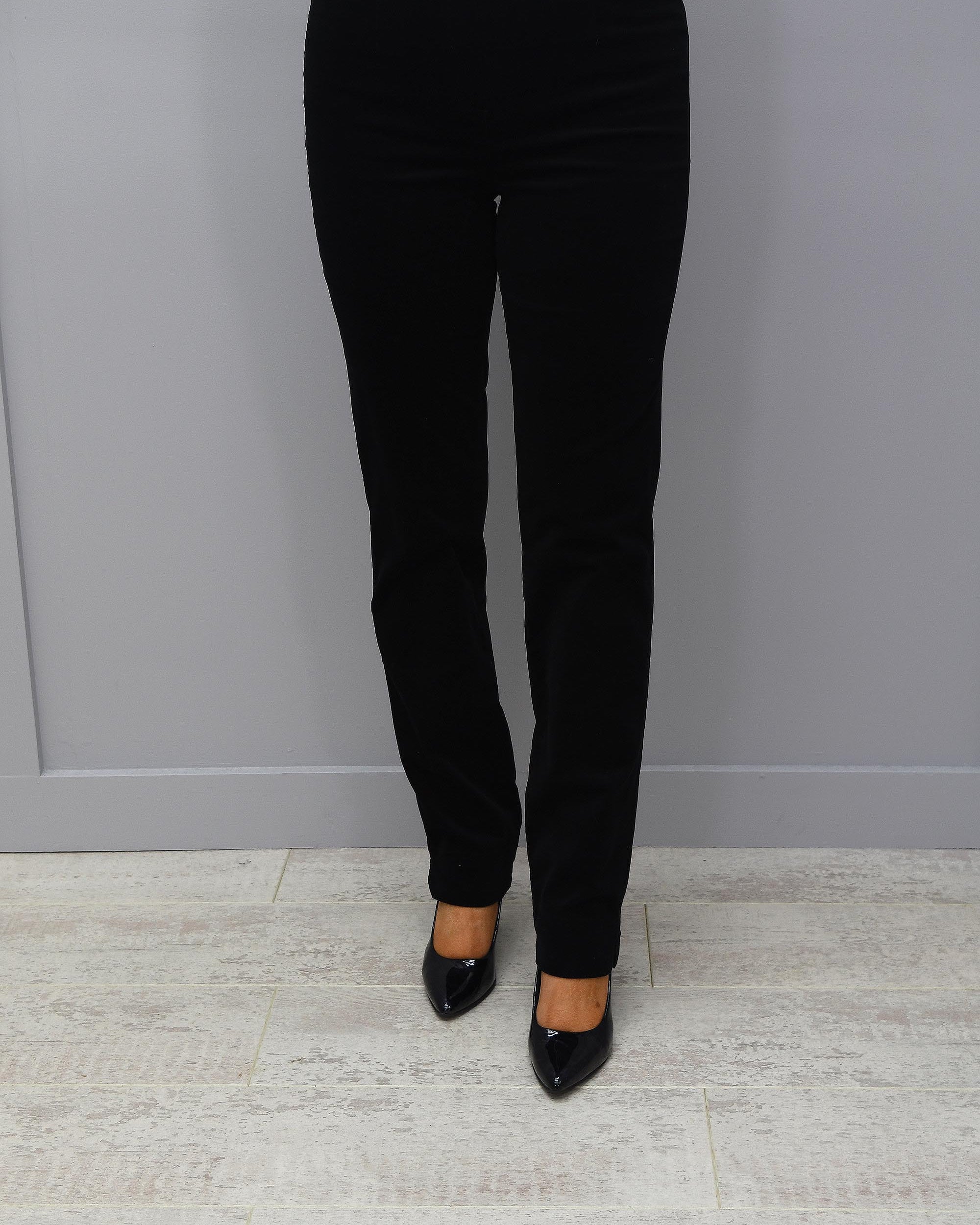 Robell Marie Black Velvet Trouser - 51414 54362 90