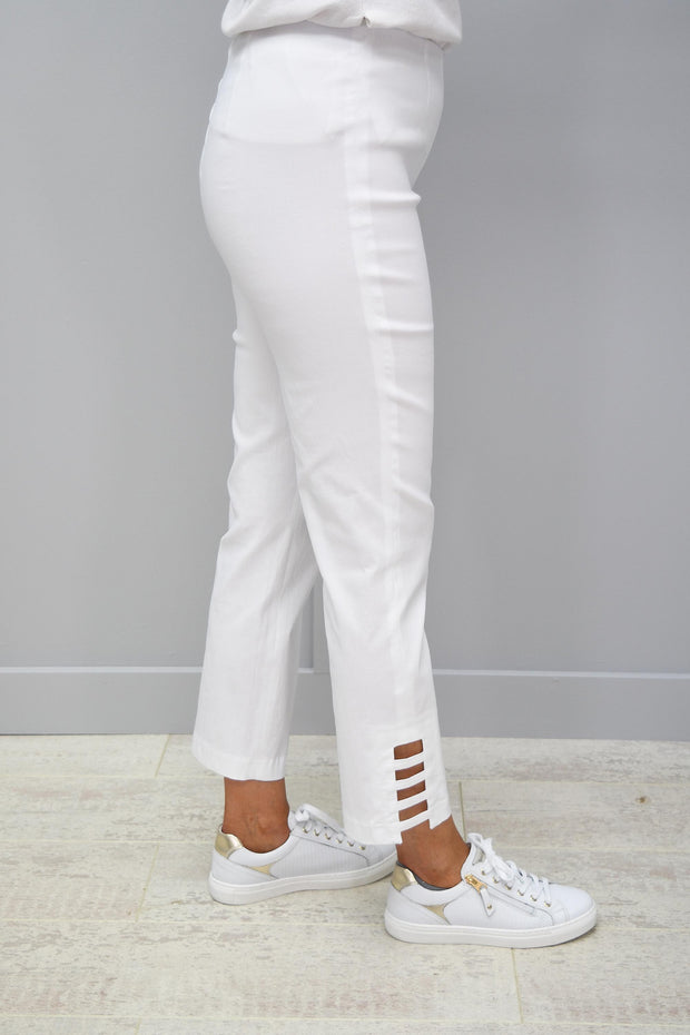 Robell Lena 09 White Trousers - 52550 5499 10