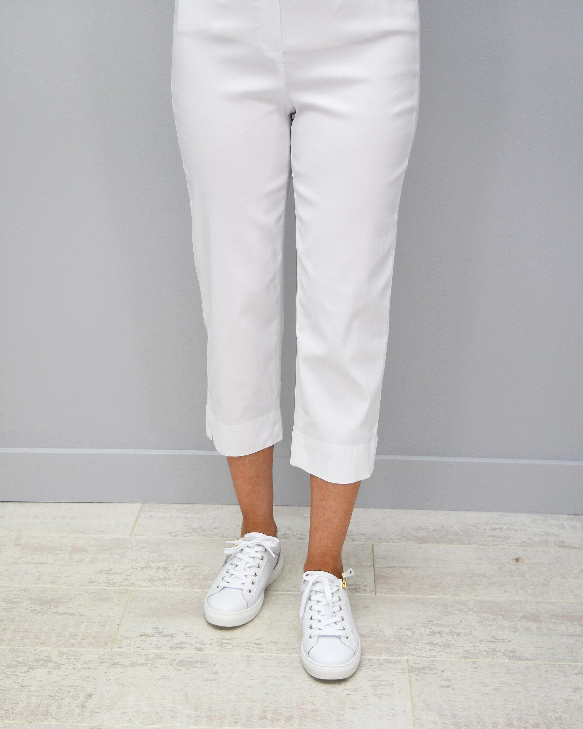 Robell Marie White Cropped Trousers - 51576 5499 10