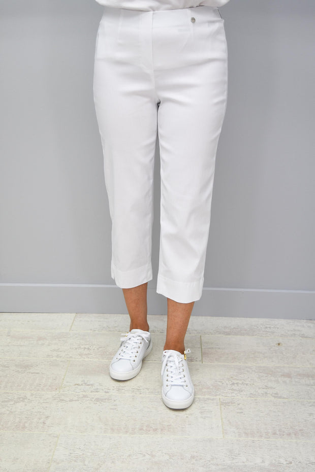 Robell Marie White Cropped Trousers - 51576 5499 10