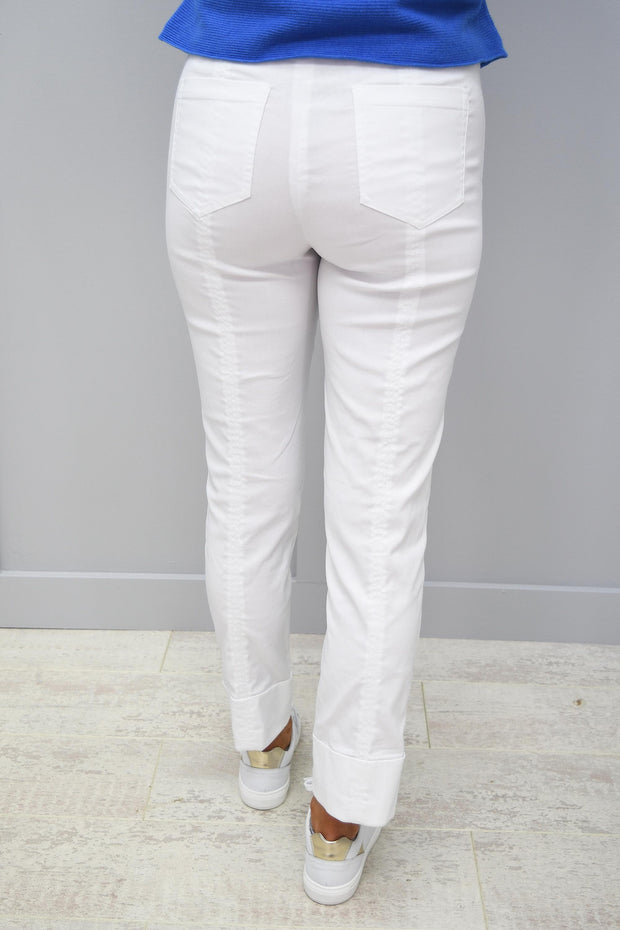 Robell Bella White Trousers - 51568 5499 10