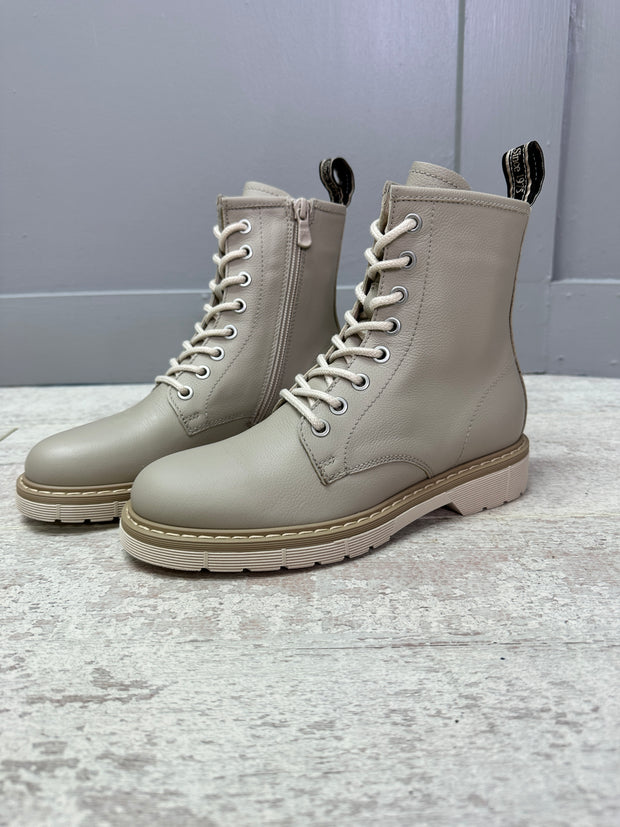 Nero Giardini Beige Matte Leather Boot With Side Zip- 1309183D 728
