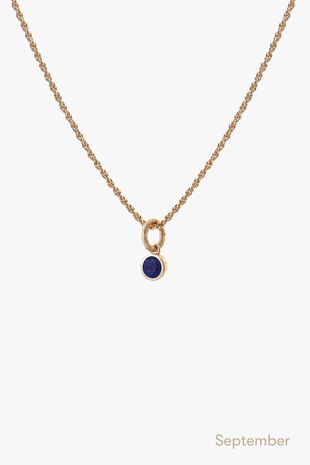 Tutti & Co Birthstone Necklace Gold- Lapis Lazuli (SEPTEMBER) -NE623G