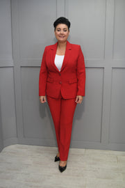 Avalon Red Blazer Jacket With Buttons - Dolores 303