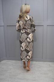 4799 K Design Leopard Print Dress with Drawstring Waist - X208 P646