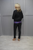 4821 Marble Black Leather Bomber Jacket- 2413 101