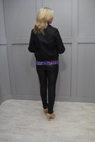 4821 Marble Black Leather Bomber Jacket- 2413 101