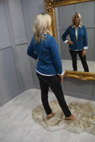 5027 YEW Teal Jacket with Silver Button - 1207 Gabby