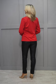 5029 YEW Red Jacket with Silver Button - 1207 Tierna
