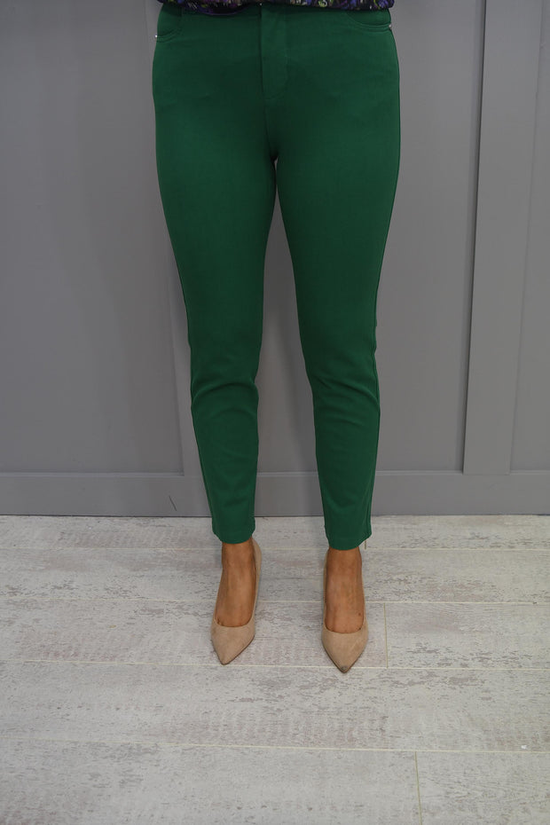Marble High Rise Stretch Green Jean - 2400 212