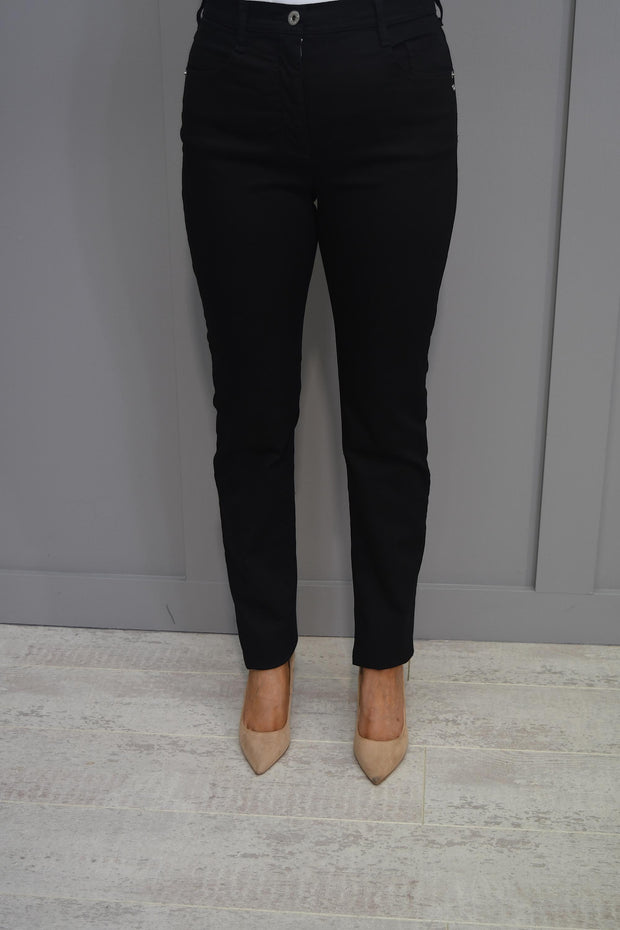 Robell Elena Comfort Black Jeans-53424 5448 90