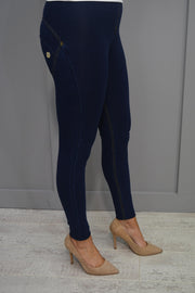 Freddy Denim Blue WR.UP push up Superskinny High Waist Jeggings With Yellow Stitching- WRUP2HHC002ORG J0Y