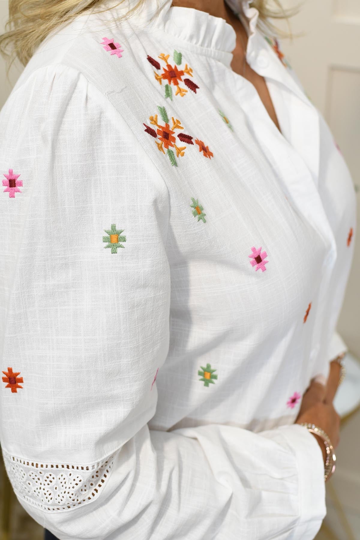 Rose Muse】ロゼミューズFlare shirt dress white ロゼミューズ