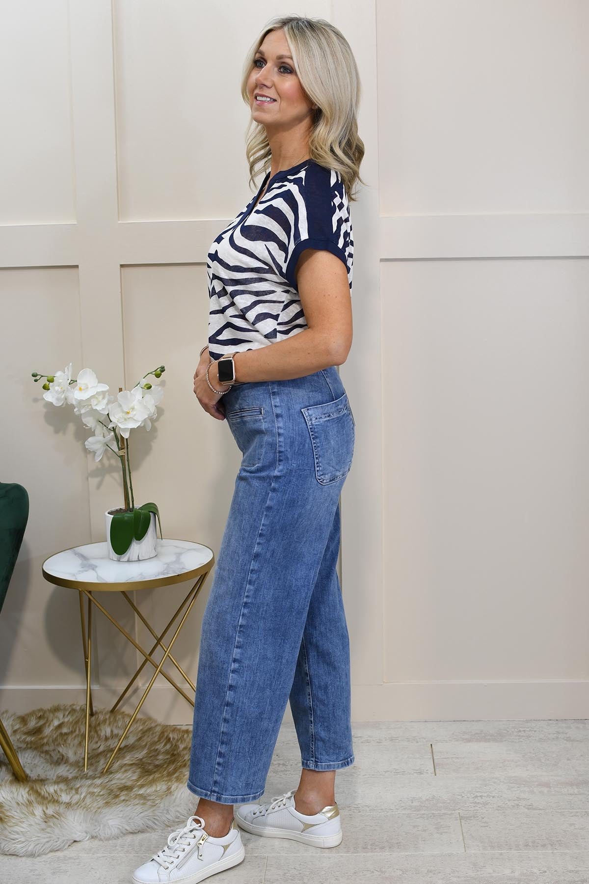 トップス Marble Print Jersey Crew Neck Top - blue PUMA marble print colour block sweatshirt in blue | ASOS