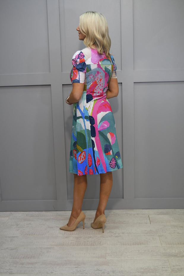 Dolcezza Multicolour 'Rumba' Print A-line Dress -24673