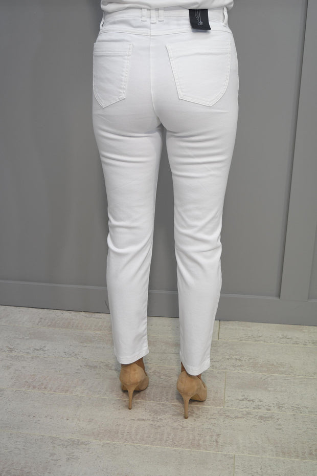 Robell Elena 09 White Stretch Jeans-53524 5527 10