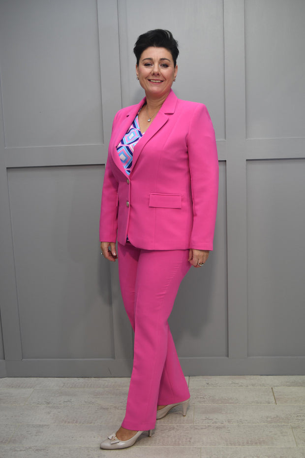 Avalon Cerise Pink Blazer Jacket With Buttons- Dolores 702