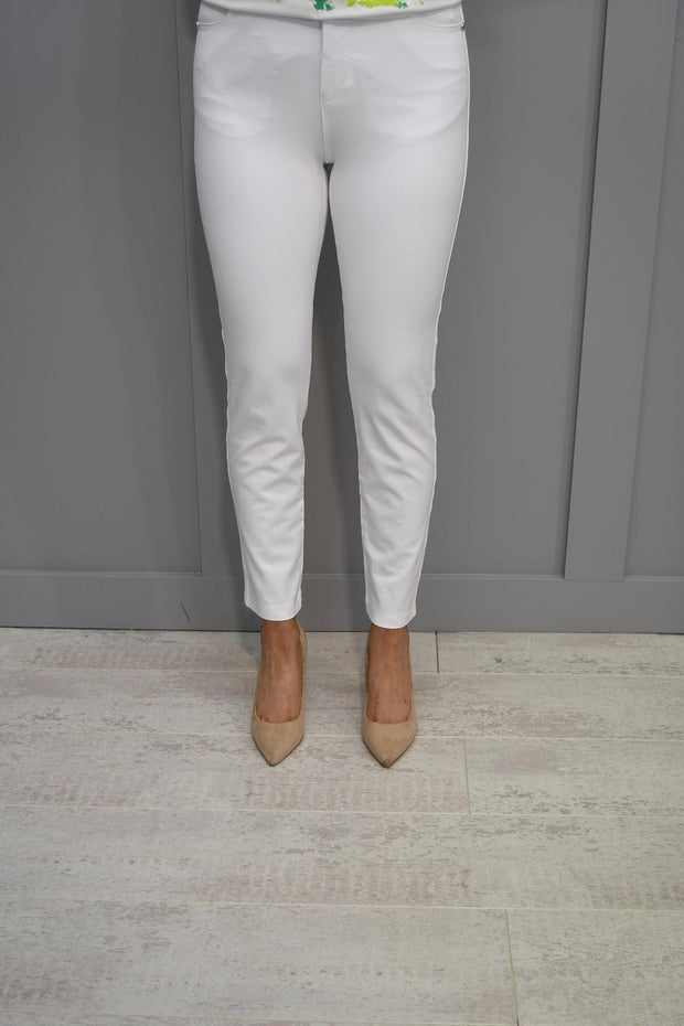 Marble White High Rise Jeans - 2400 102