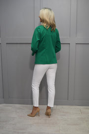 YEW Emerald Green Jacket with Silver Button - 1207 Bethany