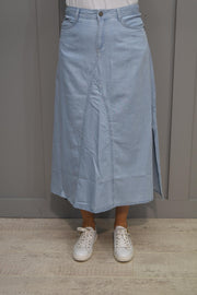Barbara Lebek Light Blue Denim Skirt- 57180042