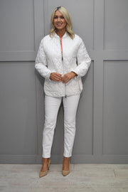 Barbara Lebek Off-White Quilted Jacket With Pockets- 50410042