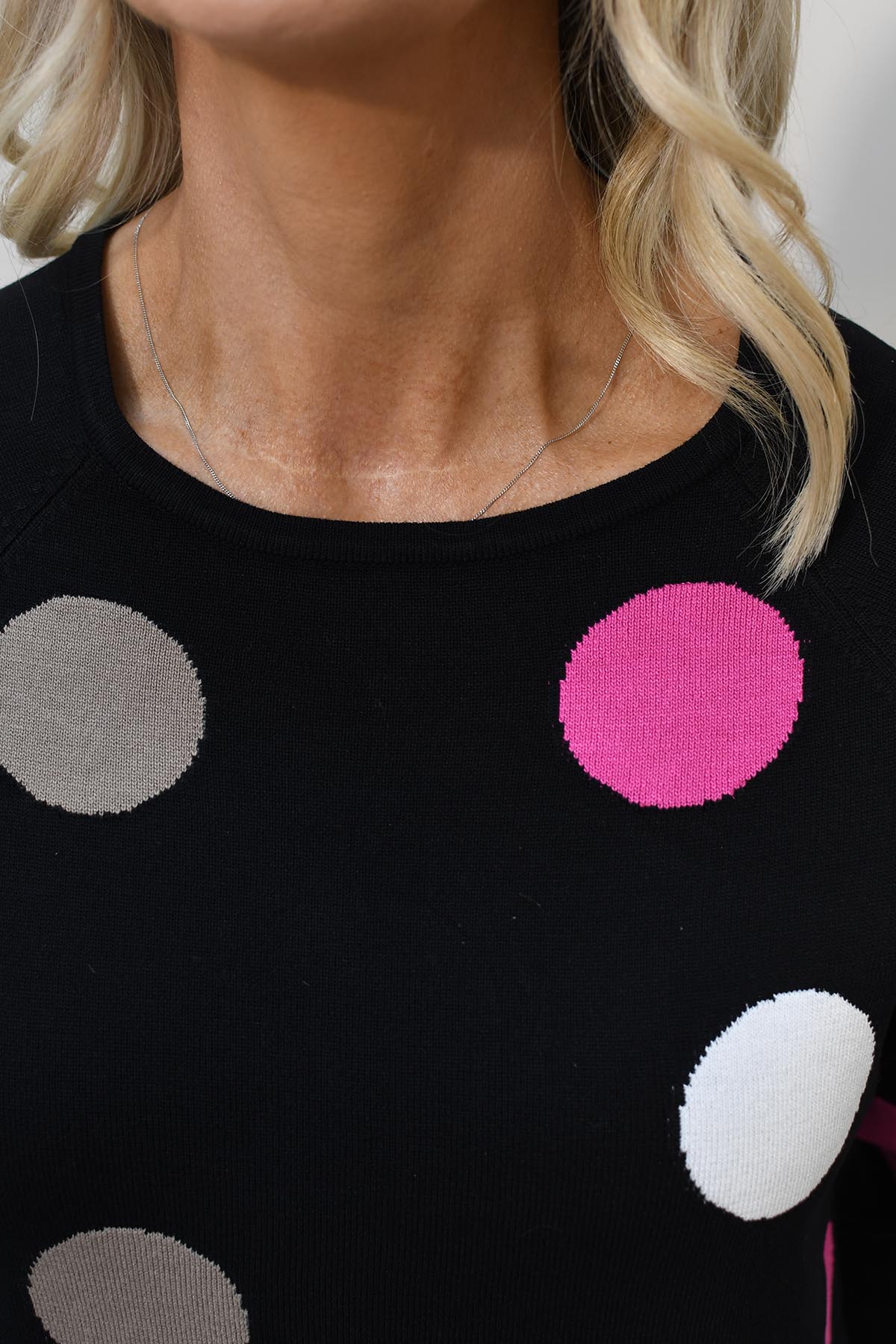 Sunday Spot Sweater- Black, Pink Taupe Style Boutique NI