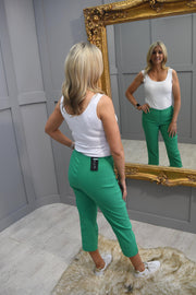 Robell Marie Emerald Green Cropped Trousers - 51576 5499 843