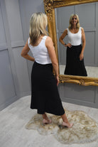 Avalon Black Long Aline Skirt - Panel 57