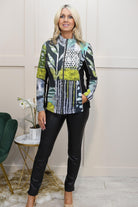 Dolcezza 'Mono Leaf' Pattern Jacket