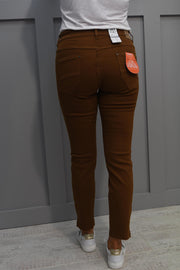 Zerres Sensational Tan Brown Jeans With Side Zip Detail - 2005 559 025