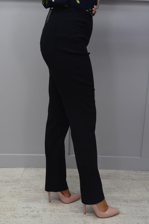 Robell Full Length Bella Navy Trousers - 51559 5499 69