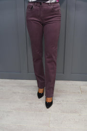 Zerres Gina Wellness Plum Purple Cotton Jeans - 1207 572 71