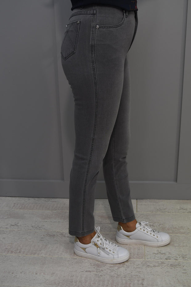Marble Light Grey Stretch Jeans - 2406 182