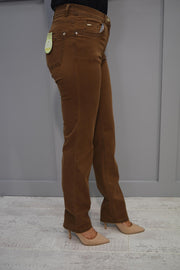 Zerres Gina Wellness Tan Brown Cotton Jeans - 1207 572 028