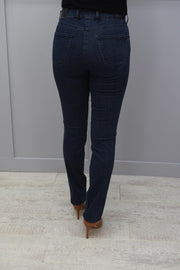 Toni Be Loved High Rise Slim Leg Dark Blue Denim Jeans Short Version- 1125 582