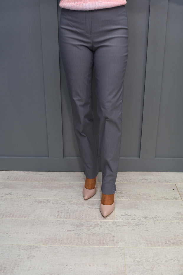 Robell Marie Deep Grey Fleece Full Length Trouser - 51412 54025 960