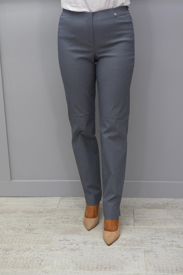 Robell Marie Ferguson Fleece Grey Full Lenght Trouser - 51412 54025 96