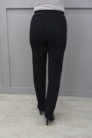 Robell Marie Dark Grey Jacquard Trousers - 51412 54145 97