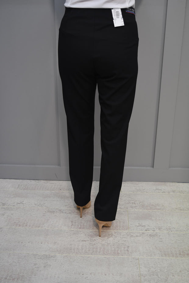 Zerres Jane Black Trouser With Front Zips - 04649 995 90