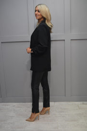 Kyla Black Blazer With Sequin Collar Detail - 25461