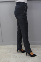 Robell Grey Faux Suede Nena Trouser With Zip Pockets - 52566 54451 95