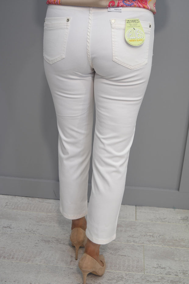 Zerres Cream Ankle Length Soft Jean - 3207 572 02 Gina