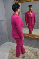 Via Veneto Fuchsia Pink Blazer Jacket With Buttons - Dolores Fuchsia 12
