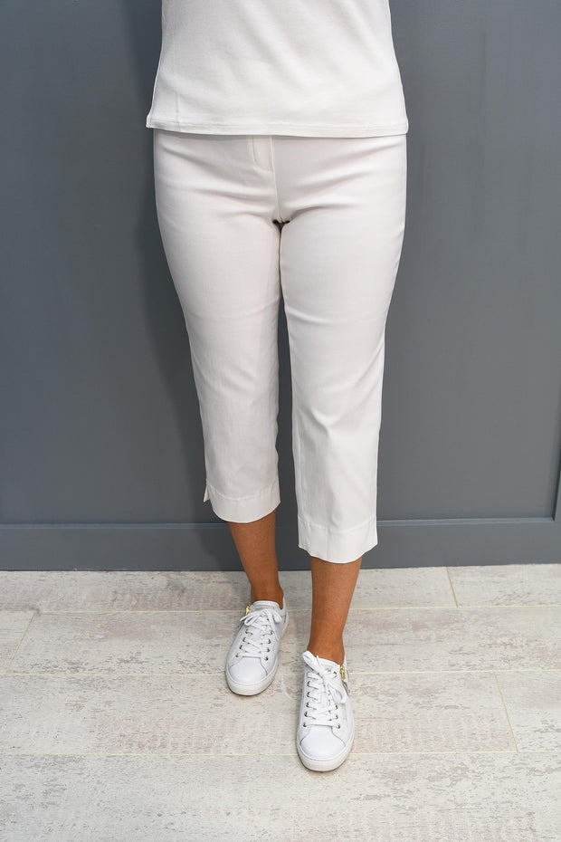 Robell Marie Cropped Trousers Cream - 51576 5499 11